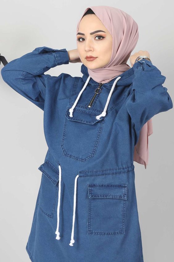 صور افضل تنسيقات ملابس جينز مع الحجاب